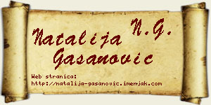 Natalija Gašanović vizit kartica
